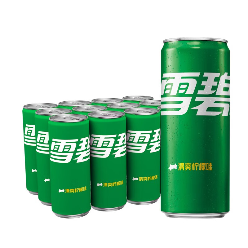 雪碧 碳酸饮料柠檬味 330ml*24罐/箱